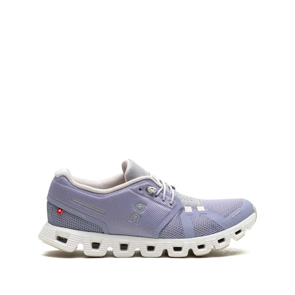 On Cloud 5 Womens Running Shoes Lavender Purple Grey Low Top Sneakers Mesh